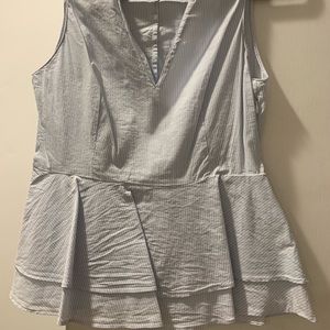 ZARA v neck peplum tank